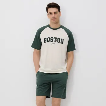 Reserved - Dvoudílné pyžamo - tmavě zelená - 907ER-79X - 907ER-79X-M