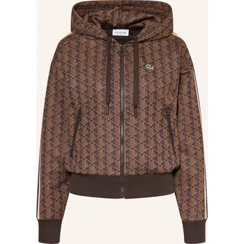 Dámská mikina Lacoste Dámská Mikinová Bunda, tmavě hnědá / tmavě fialová, 40