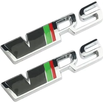 samolepka DENR 2x Samolepka 3D VRS, barva chrom - vhodná na auto, motorku, na nábytek, na sešit