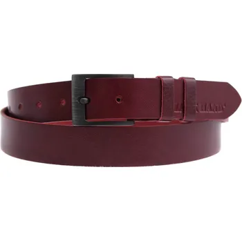 Opasek Pánský kožený opasek Black Hand 013-58 vínově červený Velikost = obvod pasu (cm): 90 cm