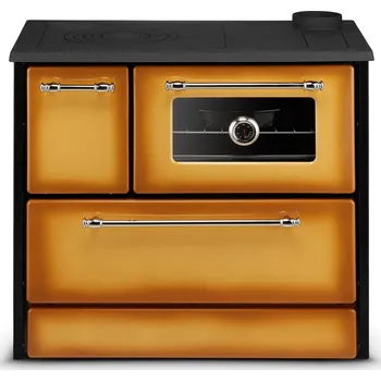 Krbová kamna Higher Kamna na tuhá paliva s vodním pláštěm CO OMEGA 701T, pravý vývod, sahara | HIGHER