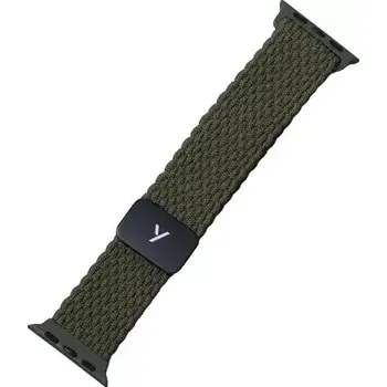 Řemínek na hodinky YENKEE YWB 054 AW Nylonový řemínek pro Apple Watch 38 40 41 mm zelená (8590669378029)