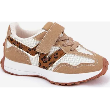 Dívčí tenisky Dětské tenisky na suchý zip Tezzu Barva: Béžová, Velikost: 36