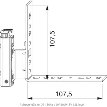 MACO ROHOVÉ LOŽISKO KŘÍDLOVÉ S UCHYCENÍM DO NALÉHÁVKY, LEVÉ