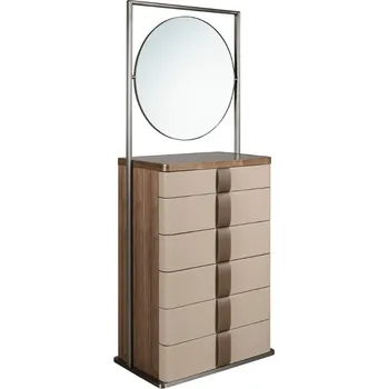 Komoda Angel Cerdá Béžová komoda No. 7205, 75 x 42 cm se zrcadlem