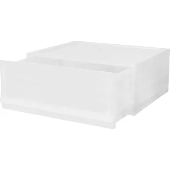 Úložný box Modulární úložný box Wave Mist bez koleček 54,6 x 43,4 x 22 cm, široký - 1 šuplík, transparentní