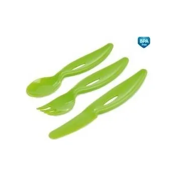 dětský příbor Canpol babies Plastový příbor 3ks Canpol Zelený