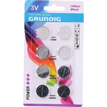 Článková baterie Nezařazeno BATERIE KNOFLÍKOVÉ 8KS, BL LÍTIUM, 4XASSORT_hamashop