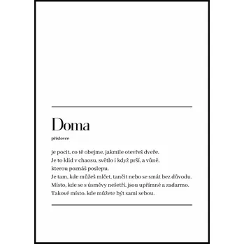 Plakát Jen tak z lásky Plakát Doma Rozměr plakátu: A4 (21 x 29,7 cm), Varianta: Bez fotky