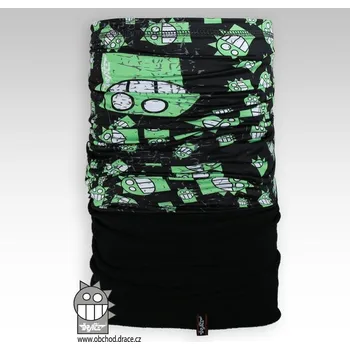 Čepice Nákrčník multi-fleece - černo/zelená barva Dráče
