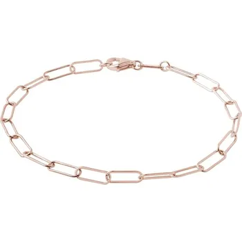 Náramek Náramek typu Paperclip v růžovém 14k zlatě KLENOTA