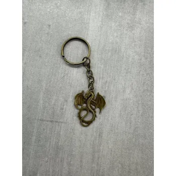 Přívěsek na klíče - zlatý drak