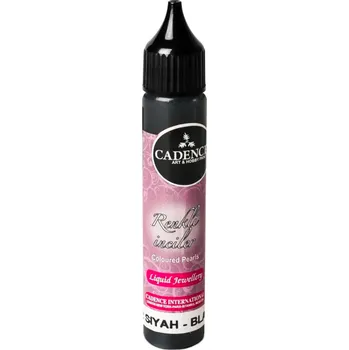 Speciální výtvarná barva Tekuté perly Cadence Coloured Pearls, 25 ml - black, černé