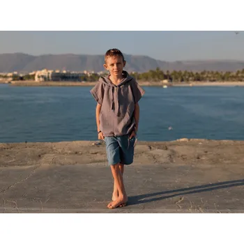 Chlapecké kraťasy Nelly Dětské kraťasy ze 100% lnu - petrol velikost: 146