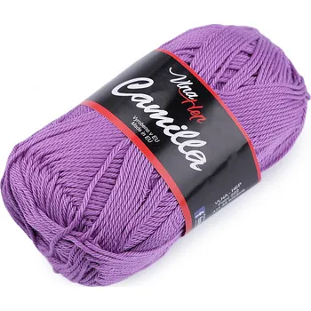 Bavlněná pletací příze Camilla 50 g fialová tmavá 1 ks