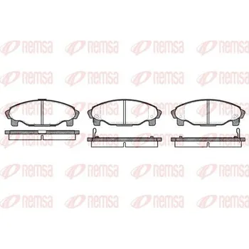 Brzdová destička Sada brzdových destiček, kotoučová brzda REMSA 0501.02