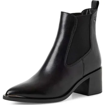 Dámské kozačky Dámská Dámská kotníková obuv TAMARIS 25301-45-003 černá W5 1-25301-45 BLACK LEATHER 003 H/W5 42