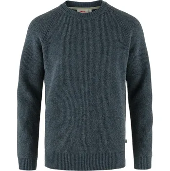 Pánská mikina svetr pánský FJÄLLRÄVEN Övik Rib Sweater M, Navy - XL