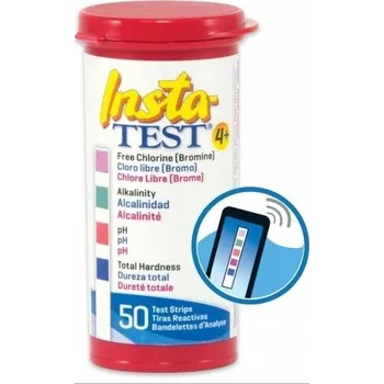 Diagnostický test Testovací proužky 4 Plus pro měření chlóru, bromu, ph, alkality, celkové tvrdosti