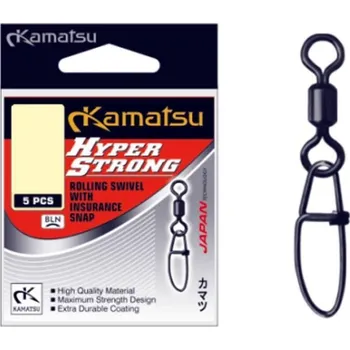 Pevnostní karabina s obratlíkem Kamatsu Hyper Strong 10