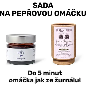 Omáčka La Plantation - Sada na pepřovou omáčku s Demi glace a uzeným fermentovaným pepřem