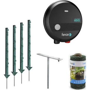 Ohradník Set elektrického ohradníku proti škůdcům – vydra, kuna, zajíc, mýval – DUO zdroj – lanko 100 m