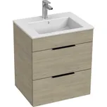 JIKA H4536121765141 - Koupelnová skříňka s umyvadlem CUBE 60,7x55 cm jasan