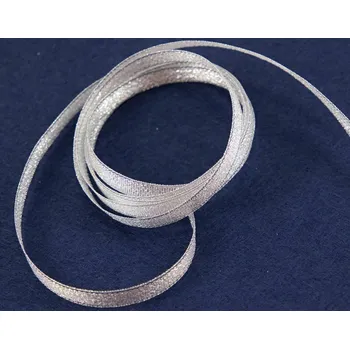 Stuha Lurexová stuha - stříbrná - šíře 0,4 cm