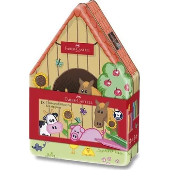 Výtvarná sada Faber-Castell Fixy Connector - farmářský dům, 18 ks