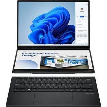 Notebook ASUS Zenbook Duo UX8406MA/U7-155H/14"/2880x1800/T/16GB/1TB SSD/Arc Xe/W11P/Gray/2R (UX8406MA-OLED085X) Vystavený z prodejny. Kompletní balení 100% stav