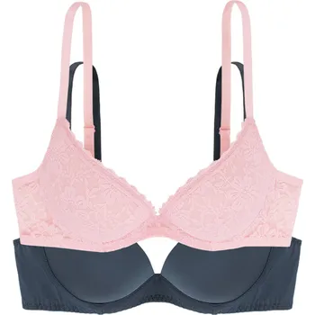 Podprsenka Sada podprsenek Dorina D17256LA052 - DOR2X0103/růžová/šedá / 70B DOR1A016-2X0103