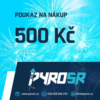 Zábavní pyrotechnika Dárkový poukaz na pyrotechniku – Sleva 500 Kč na ohňostroje