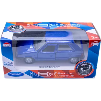 autíčko Welly NEX 1:34-1:39 Škoda Favorit Blue