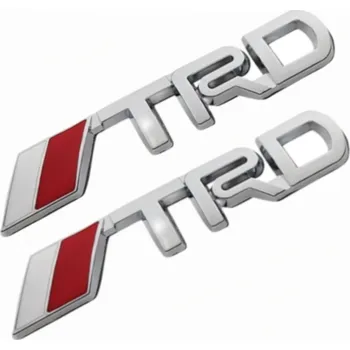 samolepka DENR 2x Samolepka 3D TRD, barva chrom - vhodná na auto, motorku, na nábytek, na sešit