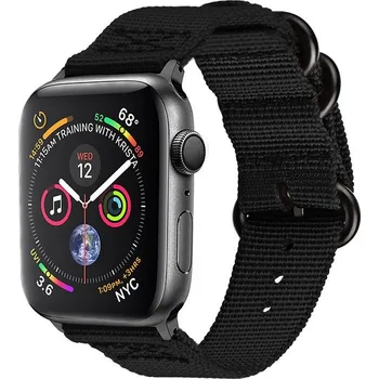Řemínek na hodinky AW NATO řemínek na Apple Watch - Černý Šířka uchycení řemínku: 44/45/46/49mm, Barva: Černý IR-AWNLNT07