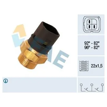 Ventilátor topení a klimatizace Teplotní spínač, větrák chladiče FAE 37980