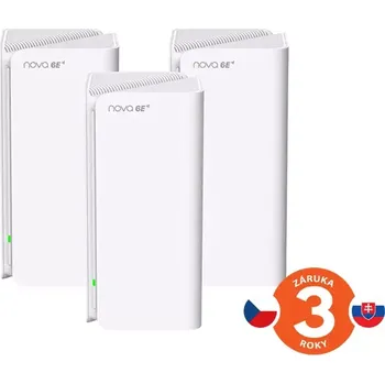 Tenda Nova MX21 Pro (3-pack) WiFi6E AXE5700 Mesh Gigabit system, 9x GLAN/GWAN, WPA3, VPN, CZ app