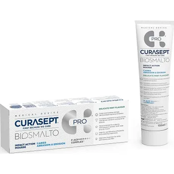 zubní pasta Curasept Biosmalto Professional Impact Mousse Action (Mint), 150ml
