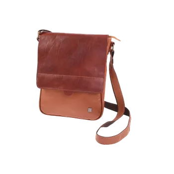 Pánská aktovka Kožená ručně šitá taška KUBÁT přes rameno na tablet 10" | 580454