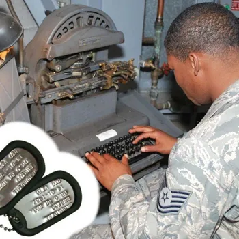 Vojenské psí známky MILITARY RANGE Ražba identifikačních známek US DOG TAG