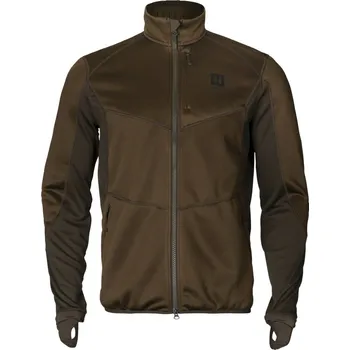 Pánská mikina HÄRKILA - Scandinavian fleece mikina pánská Willow green-Deep brown Zelená|Hnědá L
