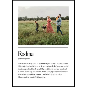 Plakát Jen tak z lásky Plakát Rodina Rozměr plakátu: 40 x 50 cm, Varianta: S fotkou