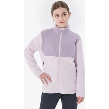 Pánská mikina QUECHUA Dětská turistická fleecová mikina MH 500 14 LET FIALOVÁ