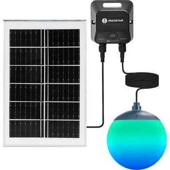 Venkovní osvětlení Aigostar-LED RGBW Solární lustr MESH 20W/3,7V 4000 mAh 2700K-6500K IP65 pr. 15 cm