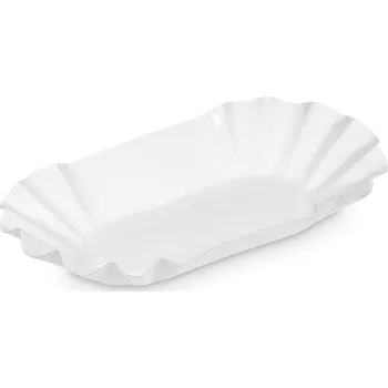 Papírové misky (FSC Mix) oválné, bílé 17,5 x 10 x 3 cm [250 ks](71204)