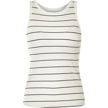 esmara® Dámský vroubkovaný top s podprsenkou (černá / bílá pruhovaná, M(40/42))
