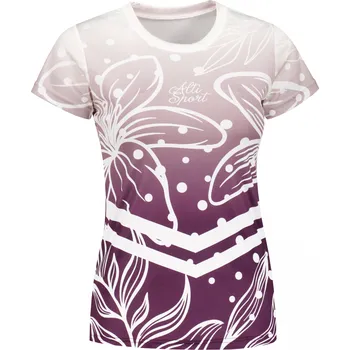 Dámské tričko Dámské funkční tričko premium ALTISPORT VOJ/ALW045TR01 FIALOVÁ/BÍLÁ M