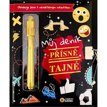 Zápisník Můj tajný deník na klíček Přísně tajné (černý)