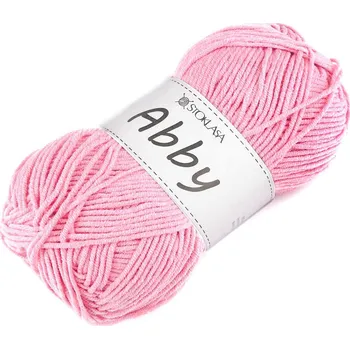 Příze Pletací příze Abby 100 g růžová sv. 1 ks