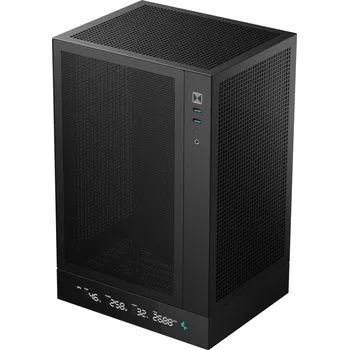 PC skříň DEEPCOOL skříň CH170 Digital / vertikální miniITX / 2xUSB 3.0 / USB-C / černá R-CH170-BKNPI0D-G-1